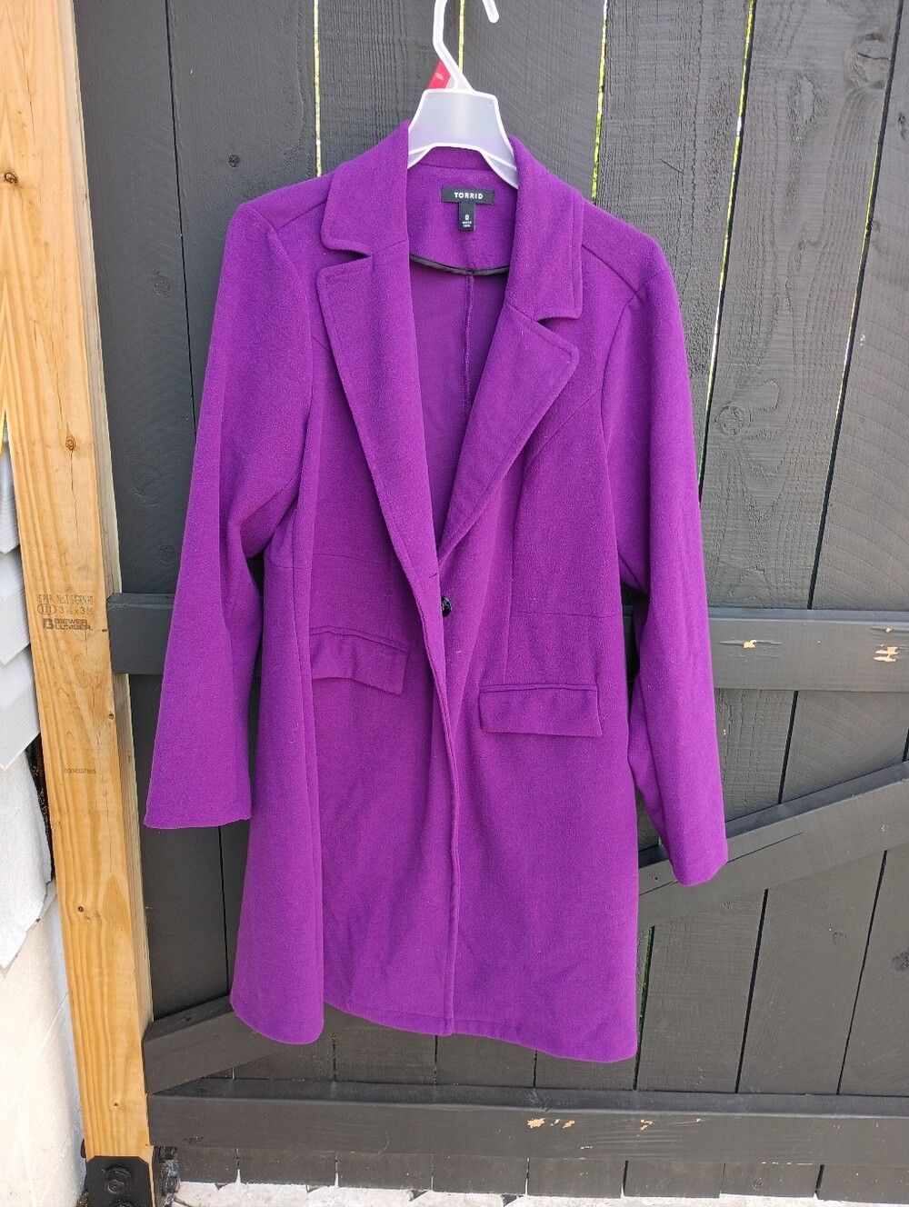 torrid Vibrant Purple Longline Trench Coat